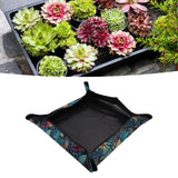 Succulent Plants Transplanting Mat Waterproof Foldable Oxford Cloth Plant Repotting Mat for Balcony