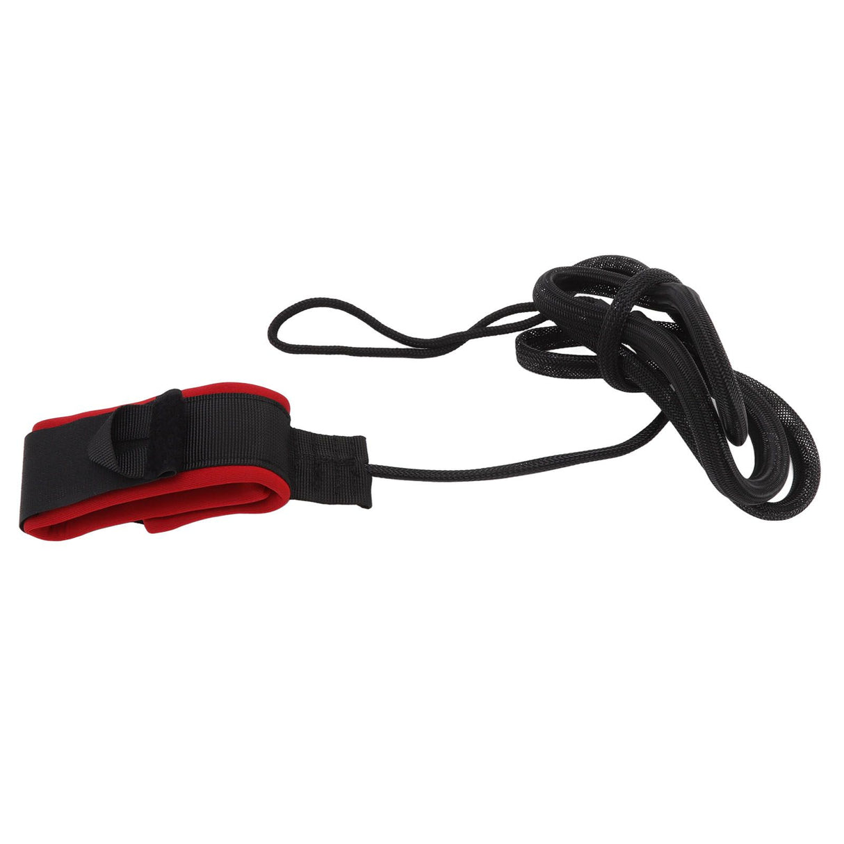 Surfboard Foot Rope Adjustable Ankle Cuffs Paddle Board Safety Lifeline Outdoor Accessories Black and Red