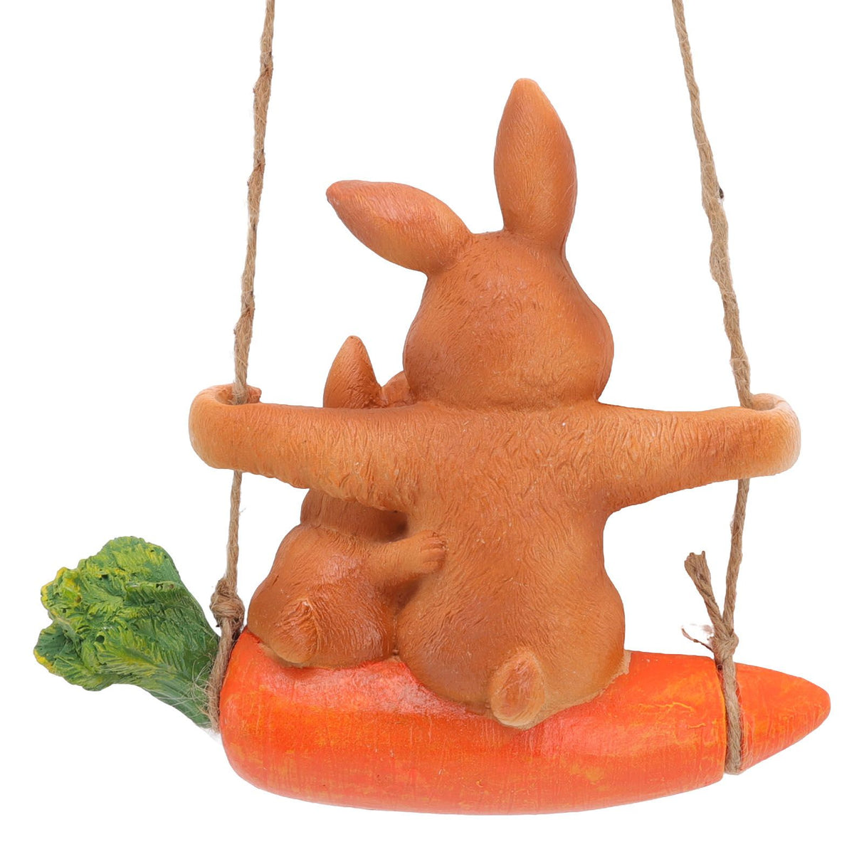 Ornament Brown Rabbit Carrot Swing Resin Modern Delicate Garden Home Decoration Gifts