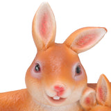 Ornament Brown Rabbit Carrot Swing Resin Modern Delicate Garden Home Decoration Gifts