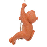 Swing Monkey Statue Ornament Resin Hand Painted Vivid Animal Sculpture Pendant for Garden
