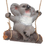 Swing Koala Sculpture Cartoon Synthetic Resin Animal Statues Decoration for Garden Decoration Accessories - 45-Degree Angle