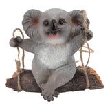 Swing Koala Sculpture Cartoon Synthetic Resin Animal Statues Decoration for Garden Decoration Accessories