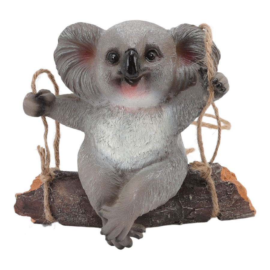 Swing Koala Sculpture Cartoon Synthetic Resin Animal Statues Decoration for Garden Decoration Accessories