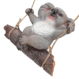 Swing Koala Sculpture Cartoon Synthetic Resin Animal Statues Decoration for Garden Decoration Accessories