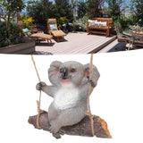 Swing Koala Sculpture Cartoon Synthetic Resin Animal Statues Decoration for Garden Decoration Accessories