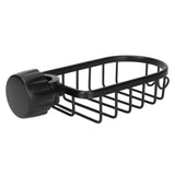 Hanging Faucet Storage Rack Adjustable Sink Dishcloth Sponge Drainer Rack for Kitchen Bathroom Black