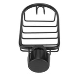 Hanging Faucet Storage Rack Adjustable Sink Dishcloth Sponge Drainer Rack for Kitchen Bathroom Black - Low Angle