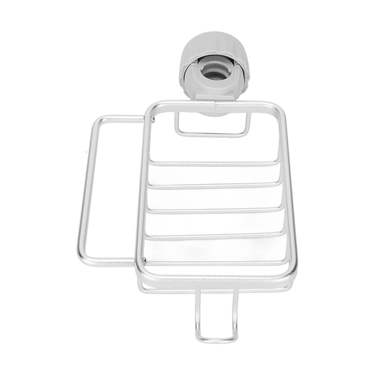 Kitchen Faucet Storage Rack Faucet Sponge Holder Hanging Drain Rack with Towel Shelf for Kitchen Sink Silver