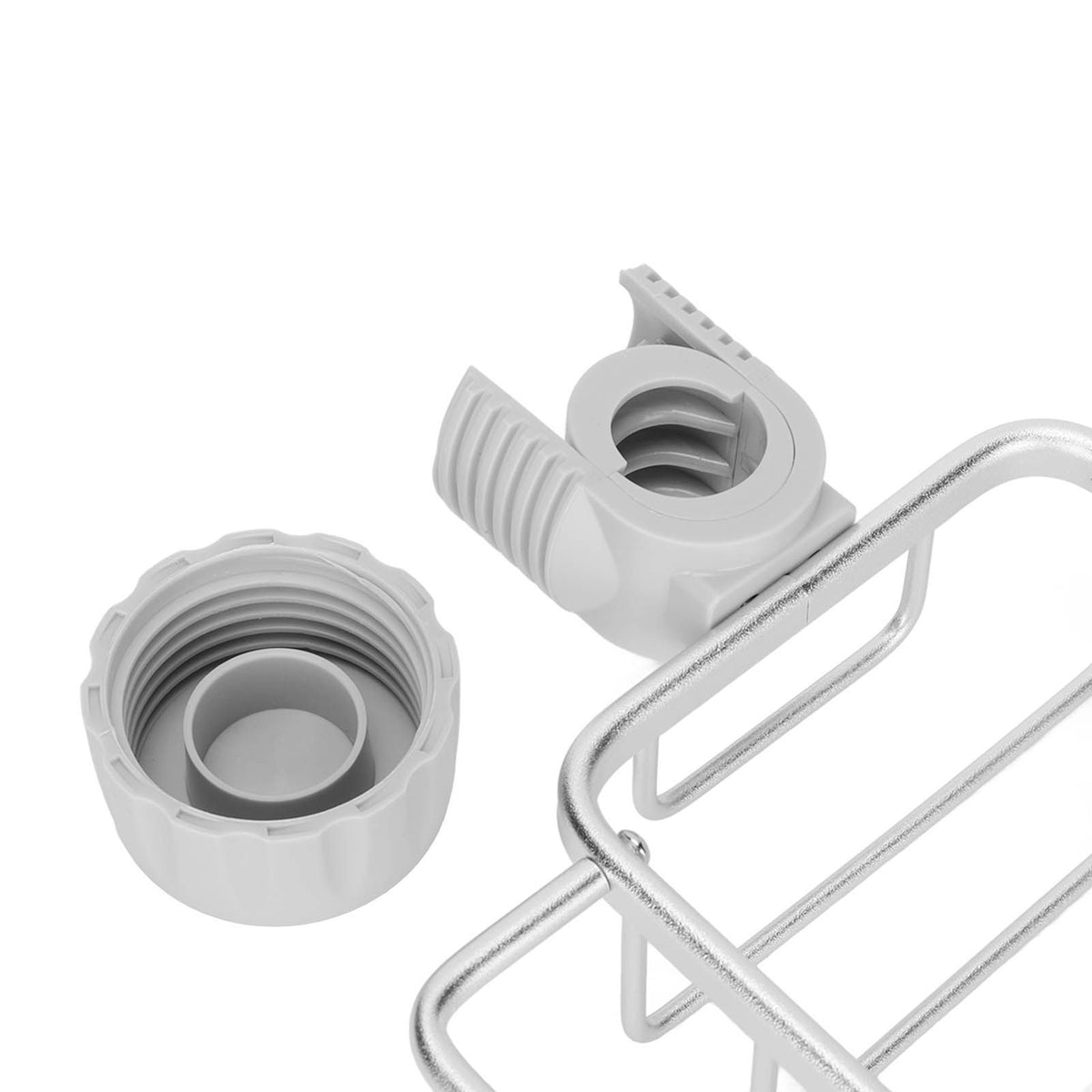 Kitchen Faucet Storage Rack Faucet Sponge Holder Hanging Drain Rack with Towel Shelf for Kitchen Sink Silver