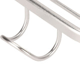 Faucet Storage Shelf Aluminum Plastic Two Containers with Towel Rod for Sponge Rag Kitchen Bathroom Silver - Extra Image