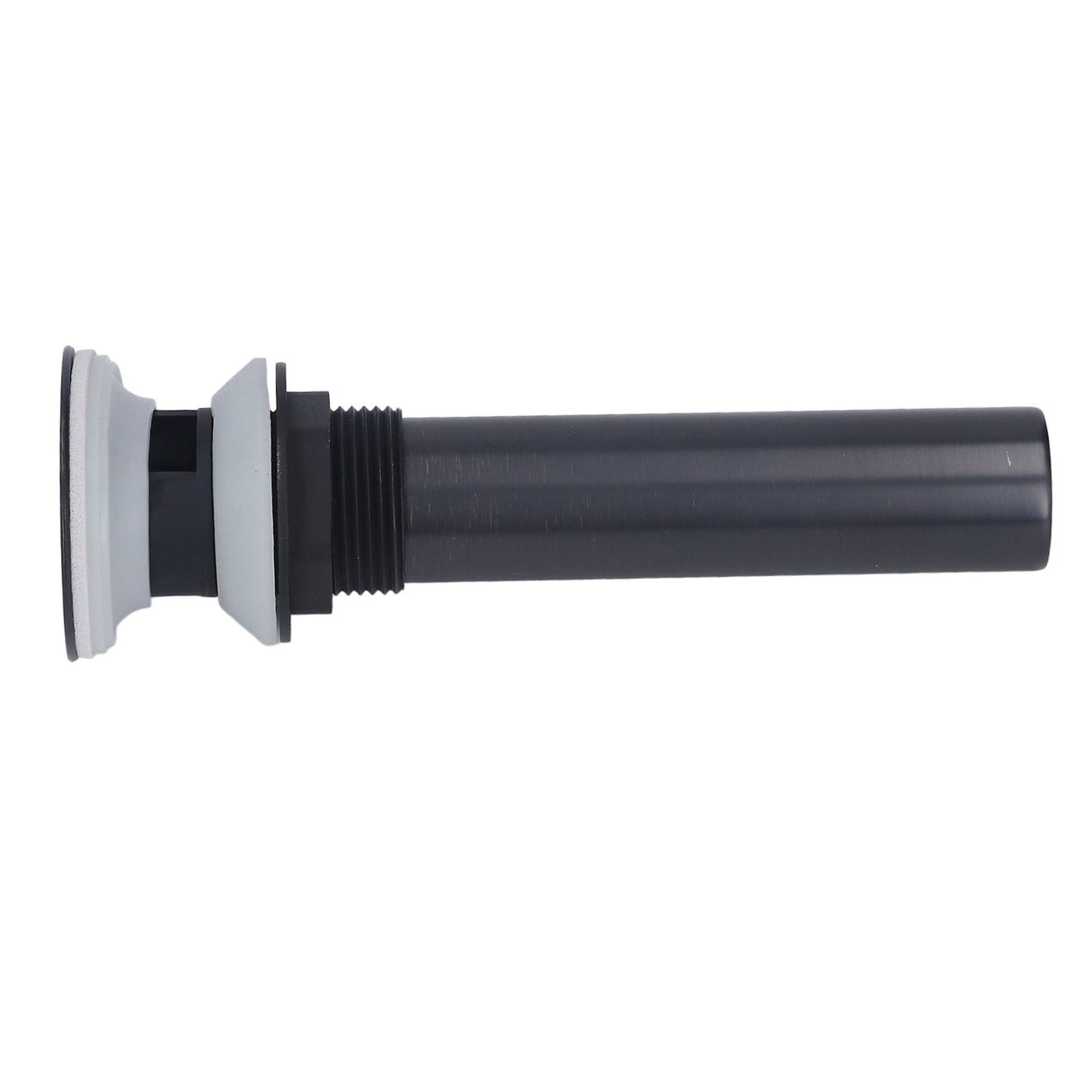 Waste Stopper Press Bounce Drain Assembly Non Overflow Stainless Steel Black for Basin Sink Bathroom