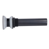 Waste Stopper Press Bounce Drain Assembly Non Overflow Stainless Steel Black for Basin Sink Bathroom