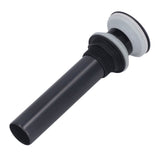 Waste Stopper Press Bounce Drain Assembly Non Overflow Stainless Steel Black for Basin Sink Bathroom - 45-Degree Angle