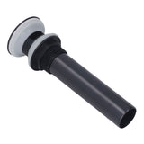 Waste Stopper Press Bounce Drain Assembly Non Overflow Stainless Steel Black for Basin Sink Bathroom