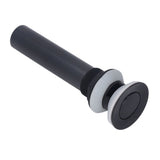 Waste Stopper Press Bounce Drain Assembly Non Overflow Stainless Steel Black for Basin Sink Bathroom