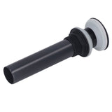 Waste Stopper Press Bounce Drain Assembly Non Overflow Stainless Steel Black for Basin Sink Bathroom - Extra Image
