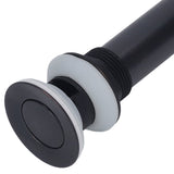 Waste Stopper Press Bounce Drain Assembly Non Overflow Stainless Steel Black for Basin Sink Bathroom - Extra Image