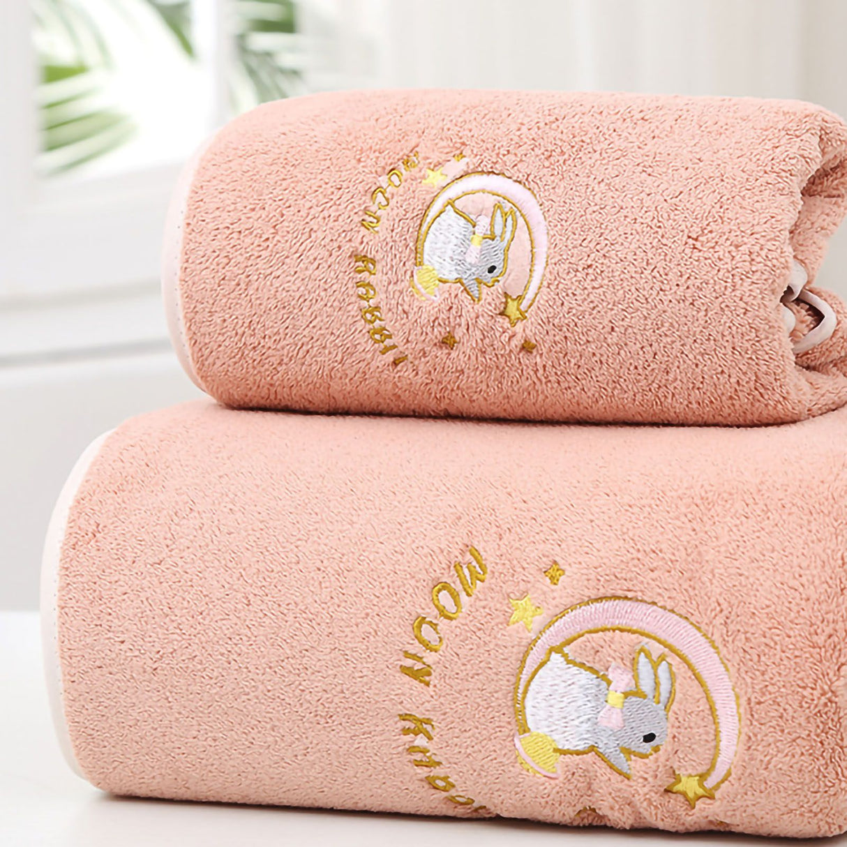 Bath Towel Coral Fleece Water Absorption Soft Thicken Shower Towel for Home Beach Pink 34x76