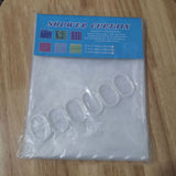Shower Curtain Thickened 3D Water Cube PEVA Light Weight Shower Curtain for Bathroom White
