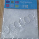 Shower Curtain Thickened 3D Water Cube PEVA Light Weight Shower Curtain for Bathroom White - Front View