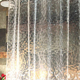 Shower Curtain Thickened 3D Water Cube PEVA Light Weight Shower Curtain for Bathroom White