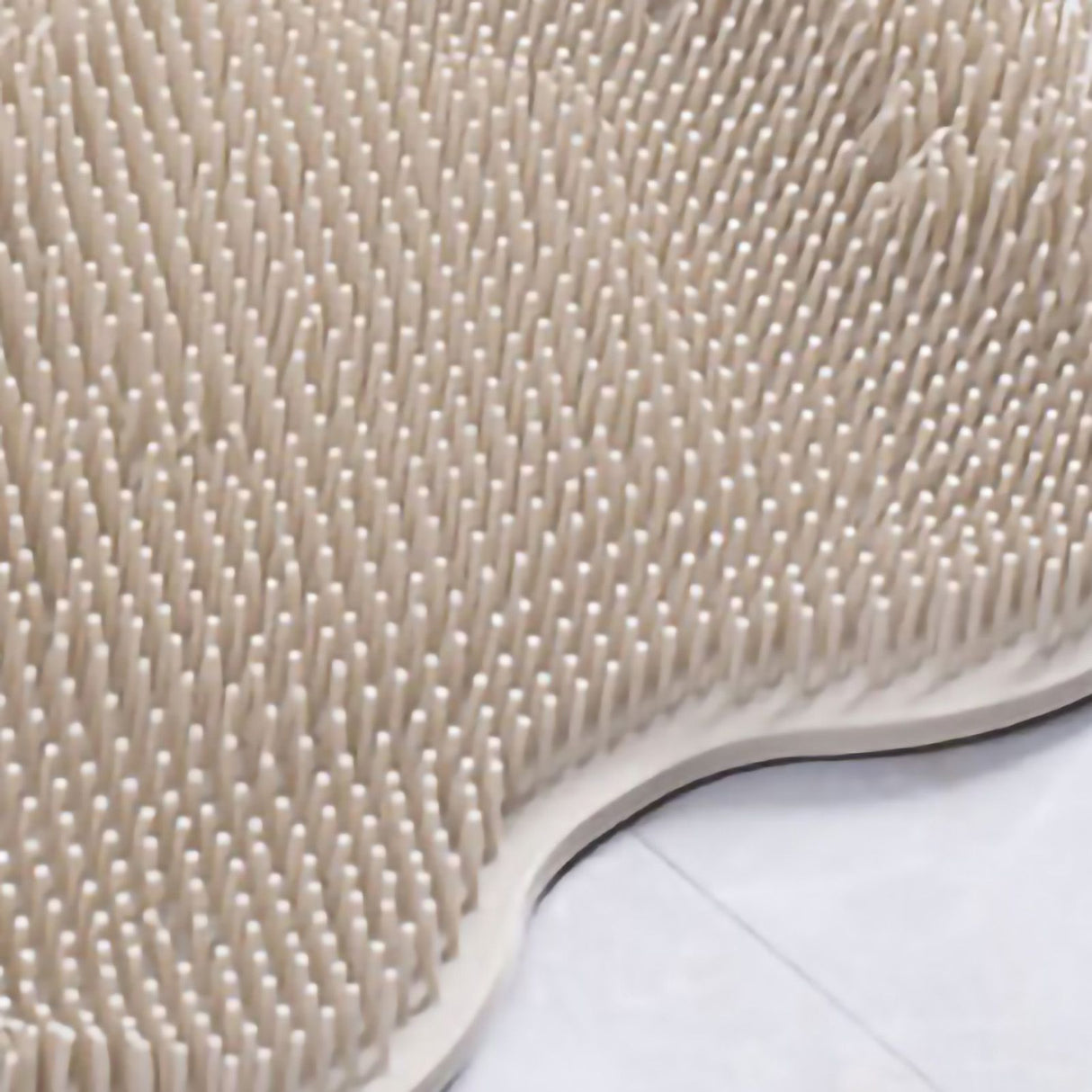 Foot Massager Scrubber Mat TPR Foldable Hook Foot Scrubber Cleaner Brush With Suction Cup Brown
