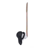 Side Mount Toilet Handle Zinc Alloy Black Toilet Flush Handle Replacement for Home Bathroom - Front View