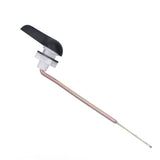 Side Mount Toilet Handle Zinc Alloy Black Toilet Flush Handle Replacement for Home Bathroom