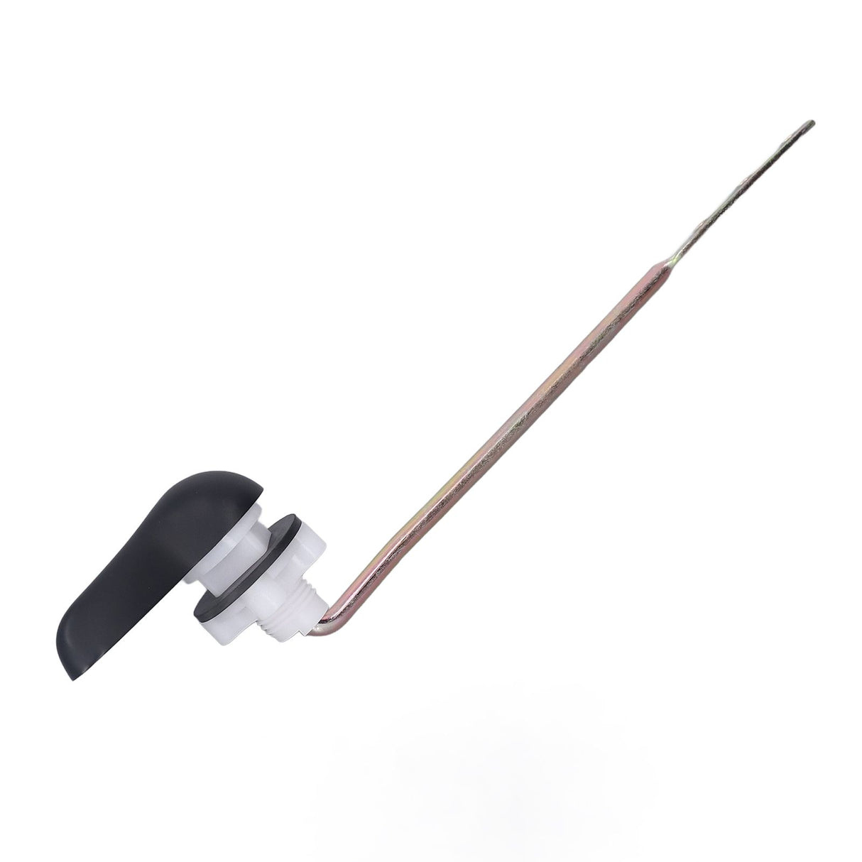 Side Mount Toilet Handle Zinc Alloy Black Toilet Flush Handle Replacement for Home Bathroom