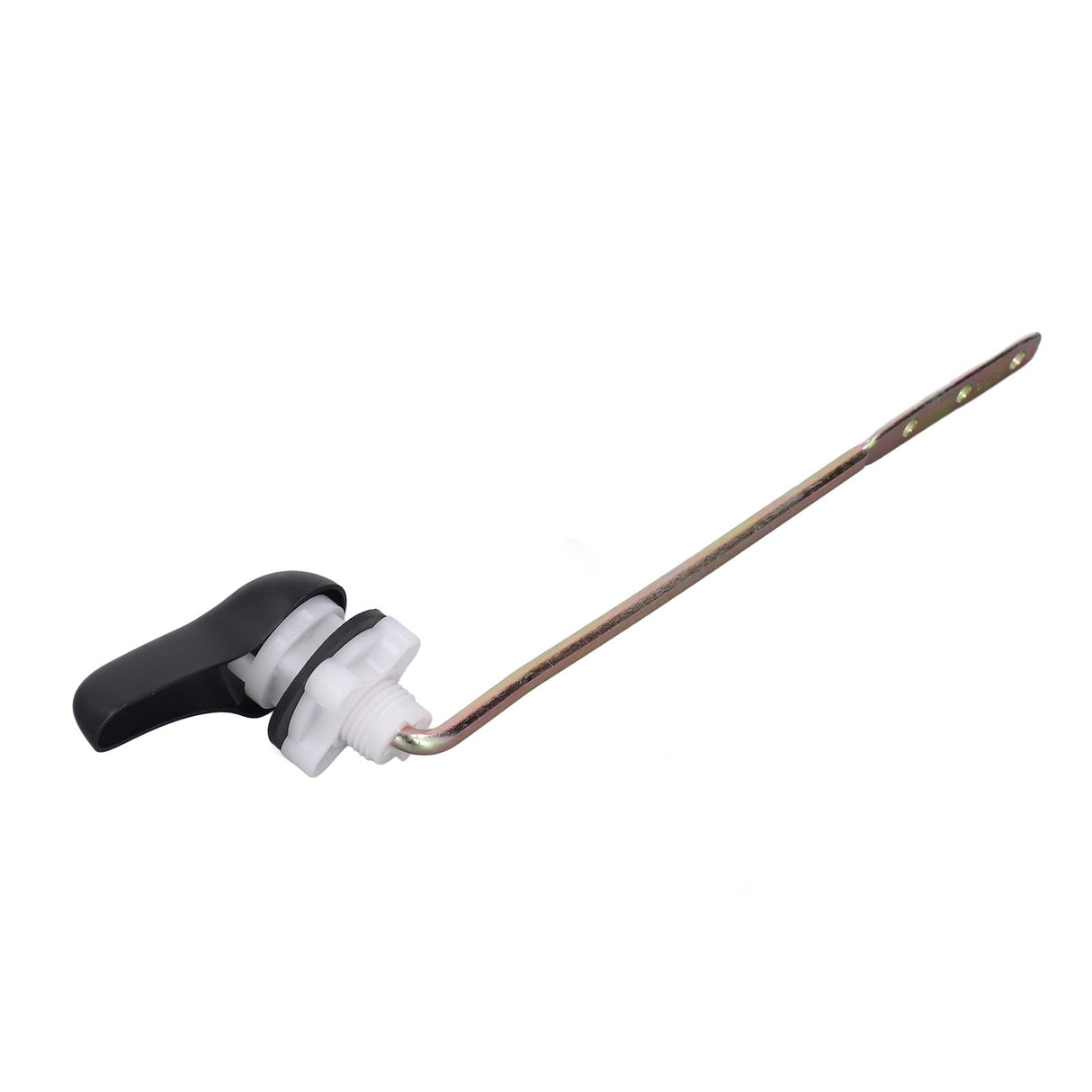Side Mount Toilet Handle Zinc Alloy Black Toilet Flush Handle Replacement for Home Bathroom