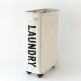 Foldable Laundry Basket Oxford Cloth Easy Install Storage Basket with Mesh Pulleys White - Top-Down View