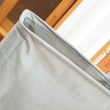 Foldable Laundry Basket Oxford Cloth Easy Install Storage Basket with Mesh Pulleys Light Gray - Low Angle