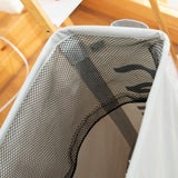 Foldable Laundry Basket Oxford Cloth Easy Install Storage Basket with Mesh Pulleys Light Gray - Extra Image