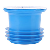 Toilet Sealing Ring Odor Resistant Leakproof Multifunctional Rubber Toilet Gasket Ring Blue - Front View