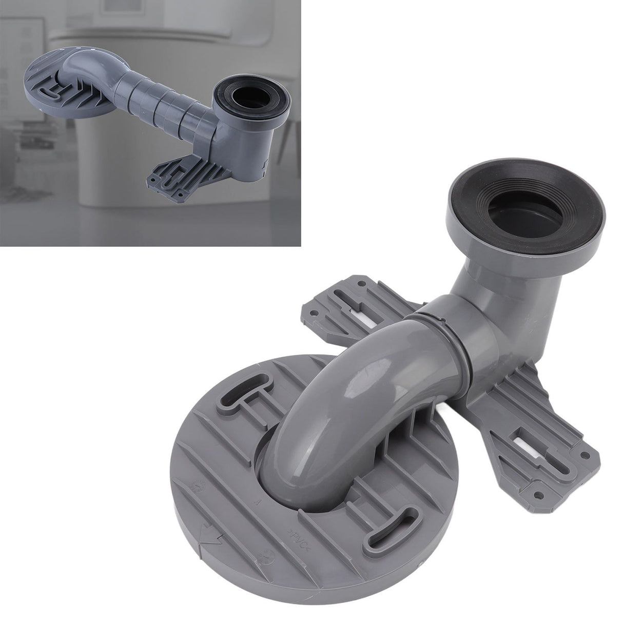 Toilet Shifter Thickened PP Corrosion Resistance Rubber Sealing Ring Siphon Toilet Sewage Pipe Shifter
