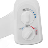Toilet Bidet Double Knob Movable Nozzle Non Electric Self Cleaning Bidet Attachment for Home Bathroom