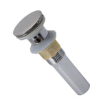 Faucet Sink Pop Up Drain Stopper Press Bounce Drain Electroplating Stainless Steel Wash Basin Drain with Strainer Basket for Home With Hole