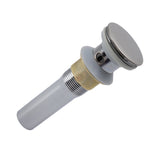 Faucet Sink Pop Up Drain Stopper Press Bounce Drain Electroplating Stainless Steel Wash Basin Drain with Strainer Basket for Home With Hole