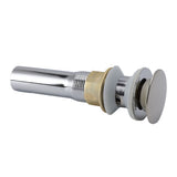 Faucet Sink Pop Up Drain Stopper Press Bounce Drain Electroplating Stainless Steel Wash Basin Drain with Strainer Basket for Home With Hole