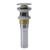 Faucet Sink Pop Up Drain Stopper Press Bounce Drain Electroplating Stainless Steel Wash Basin Drain with Strainer Basket for Home With Hole - Close-Up Angle