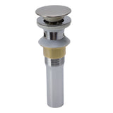 Faucet Sink Pop Up Drain Stopper Press Bounce Drain Electroplating Stainless Steel Wash Basin Drain with Strainer Basket for Home With Hole - Low Angle