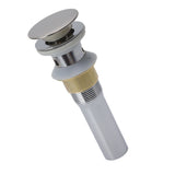 Faucet Sink Pop Up Drain Stopper Press Bounce Drain Electroplating Stainless Steel Wash Basin Drain with Strainer Basket for Home With Hole - Extra Image