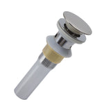Faucet Sink Pop Up Drain Stopper Press Bounce Drain Electroplating Stainless Steel Wash Basin Drain with Strainer Basket for Home With Hole - Extra Image