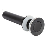 Bathroom Sink Drain Without Overflow Vessel Sink Lavatory Vanity Push Type Drain Stopper - Rear View