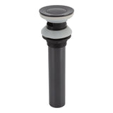 Bathroom Basin Sink Drain Brass Stainless Steel Pop Up Draining Stopper Kitchen Accessories With Overflow Hole - Rear View