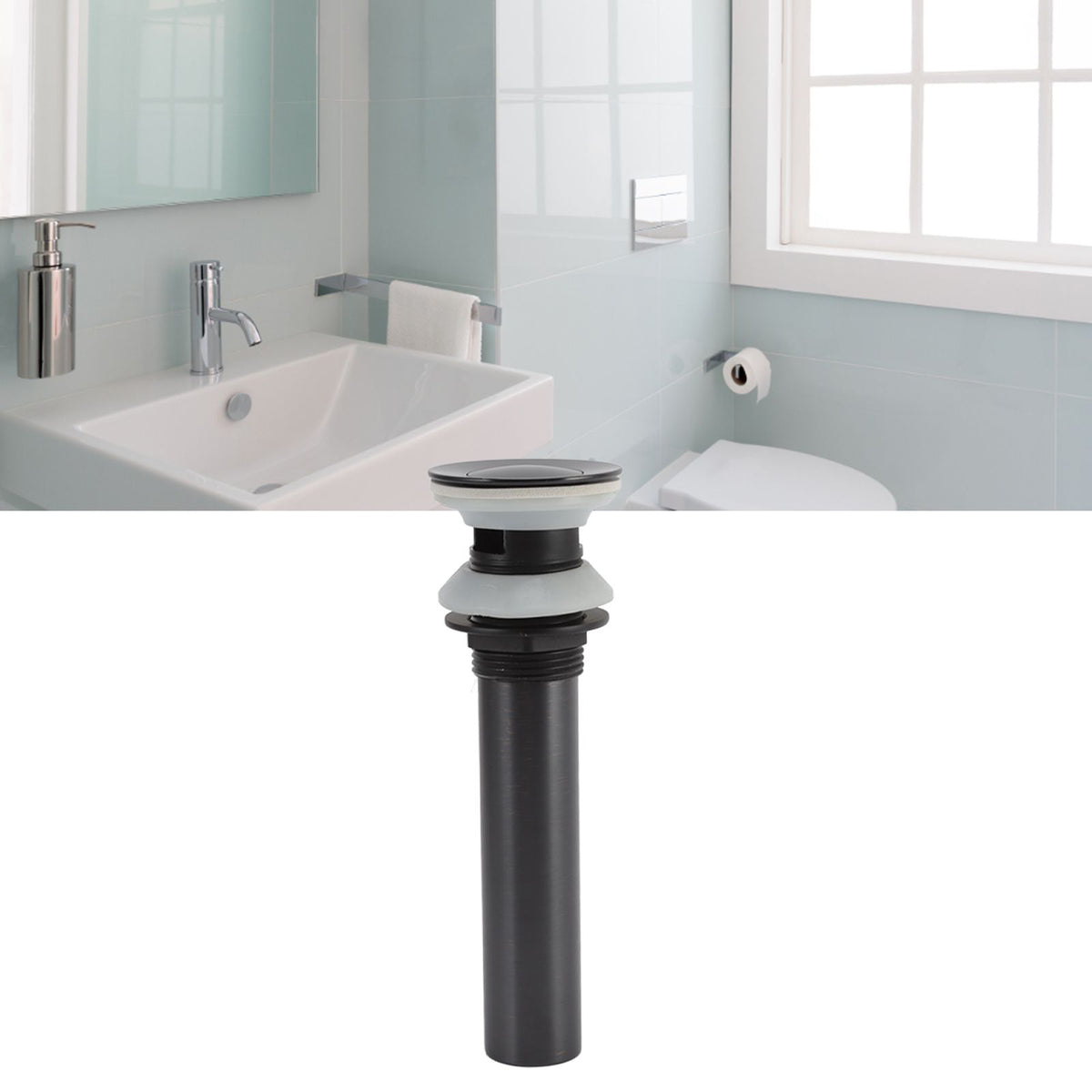 Bathroom Basin Sink Drain Brass Stainless Steel Pop Up Draining Stopper Kitchen Accessories With Overflow Hole