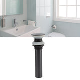 Bathroom Basin Sink Drain Brass Stainless Steel Pop Up Draining Stopper Kitchen Accessories With Overflow Hole - Extra Image