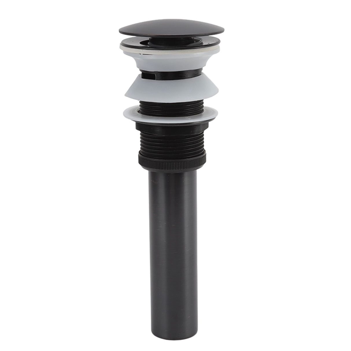 Bathroom Basin Sink Popping Up Drainer Lavatory Odor Resistant Sink Waste Drainer Black with Basket With Overflow Hole