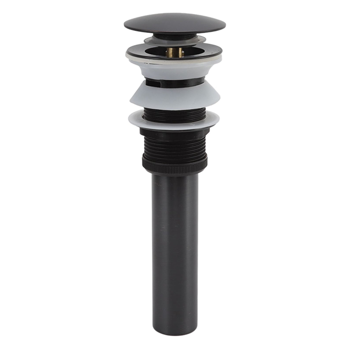 Bathroom Basin Sink Popping Up Drainer Lavatory Odor Resistant Sink Waste Drainer Black with Basket With Overflow Hole